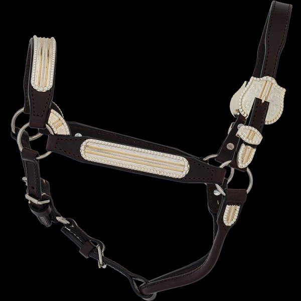 SCARSDALE, Beautiful Congress Cut Show Halter made with 100% Leather. Hands down the best quality Show Halter on the Market!  This Congress style Halter features
